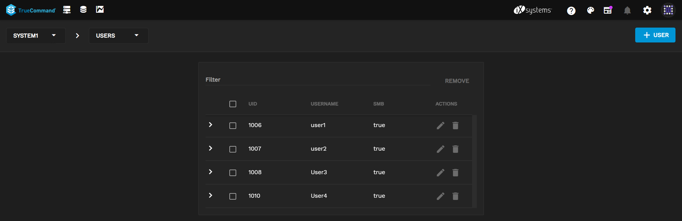 Users and Groups Screen NASUsersAndGroups2