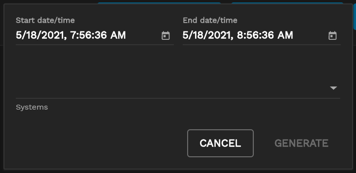Reports Generate Date Widget ReportsGenerateDateWidget