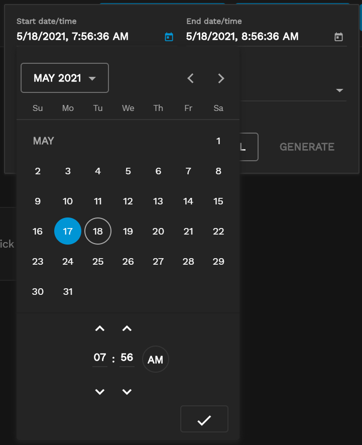 Reports Generate Date Widget Select Date ReportsGenerateDateWidgetSelectDate