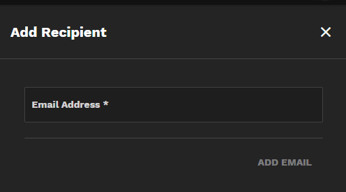 Add Recipients Screen AddRecipientScreene