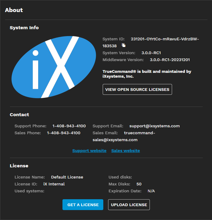 Administration About Widget AdministrationAboutWidget