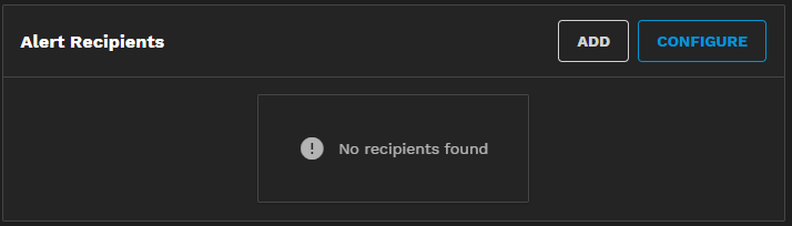Administration Screen Alert Recipients Widget AdministrationAlertRecipientsWidget