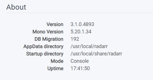 radarr-about.PNG