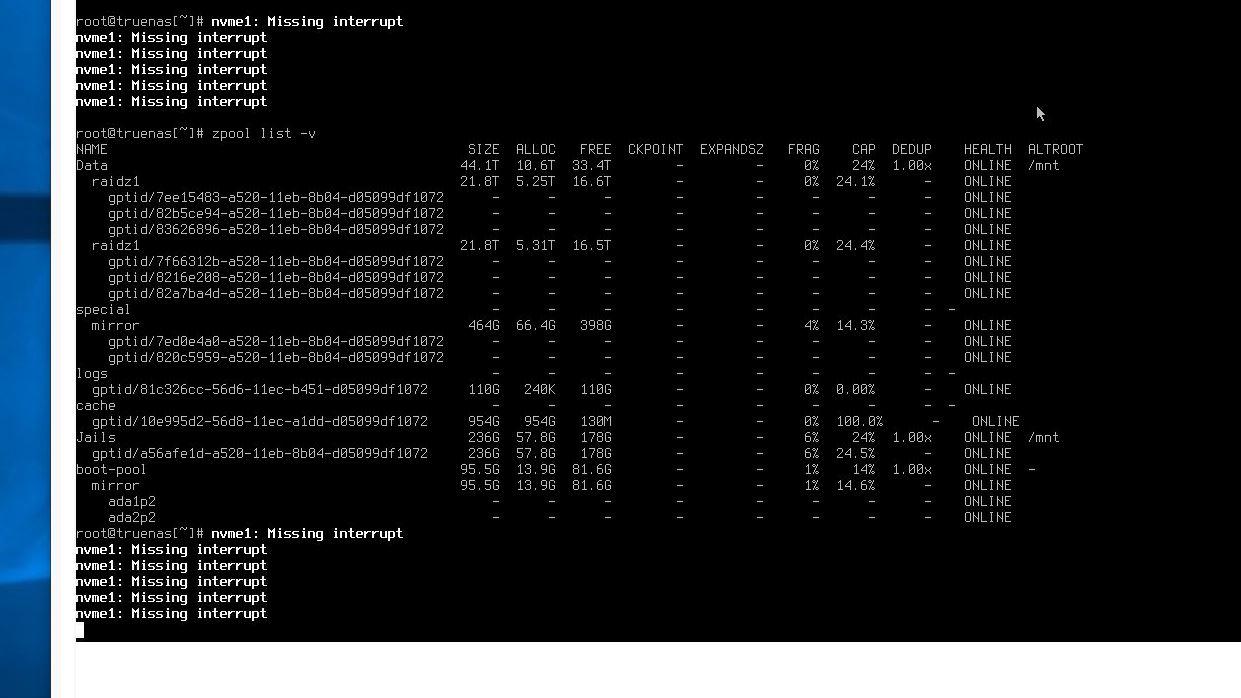 Truenas disk error.JPG