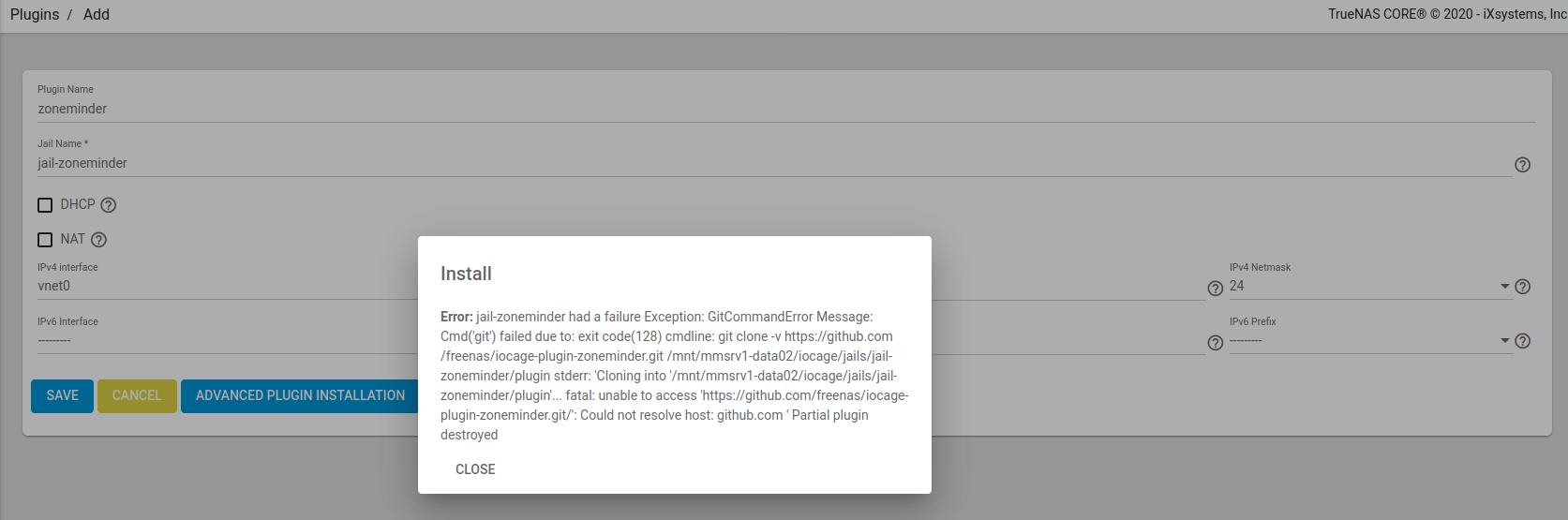 truenas_120U2_install_plugin_zoneminder_error.png
