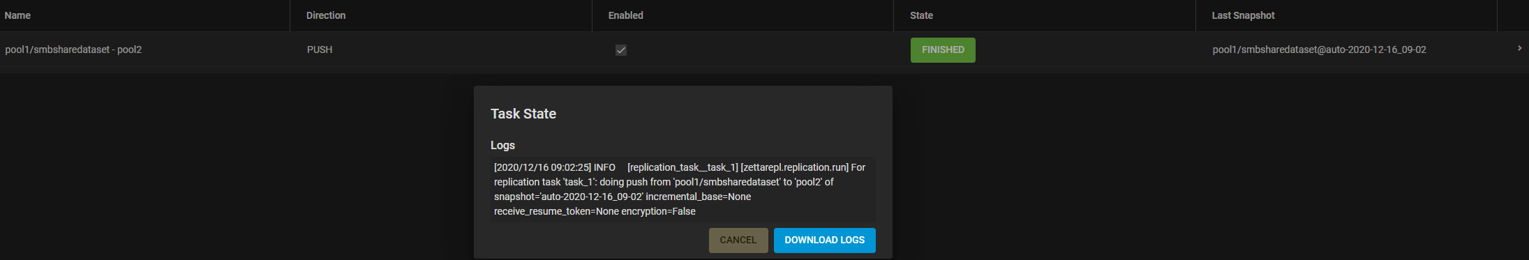 TasksReplicationTasksLocalLogs