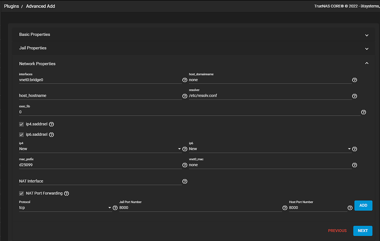 PluginsAdvancedAddNetworkProperties