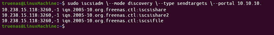 LinuxISCSIDiscoveryList