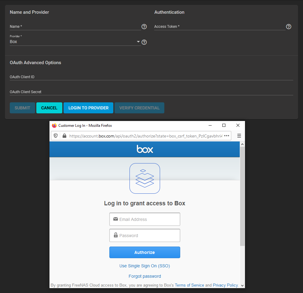 SystemCloudCredentialsOAuthLogin