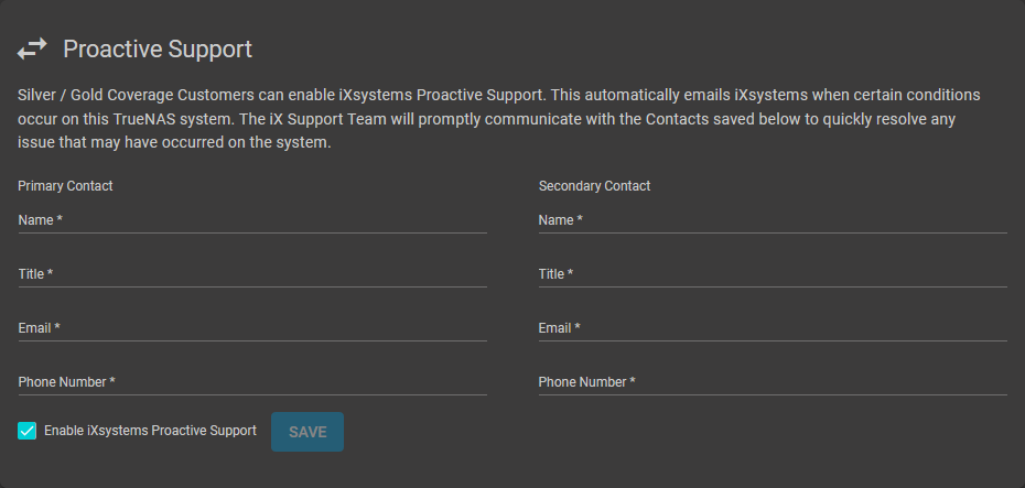 System Support Proactive Enterprise
