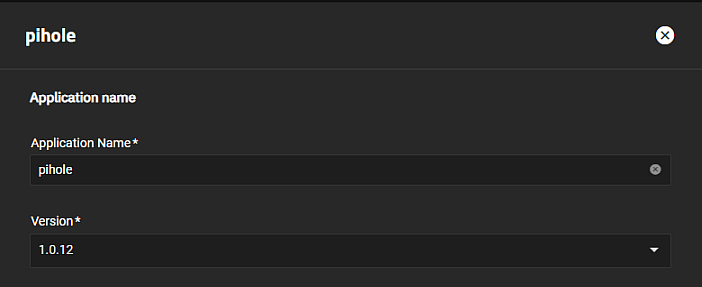 AppPiHoleApplicationNameAndVersion
