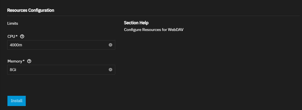 WebDAV Resource Configuration