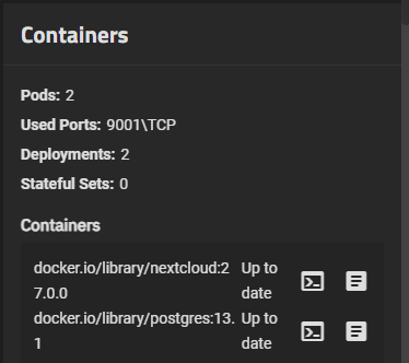 Installed Apps Containers Widget