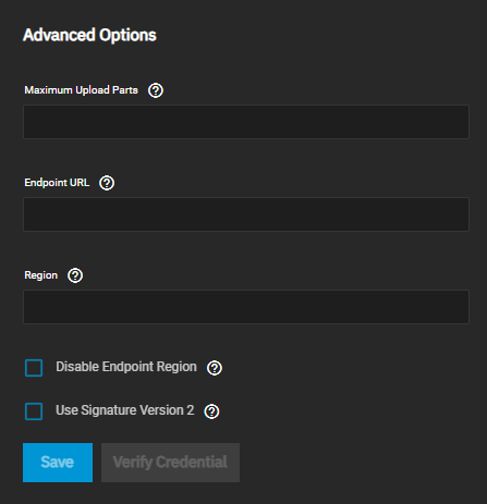 CloudCredentialsAmzon3AdvancedAuthSettings