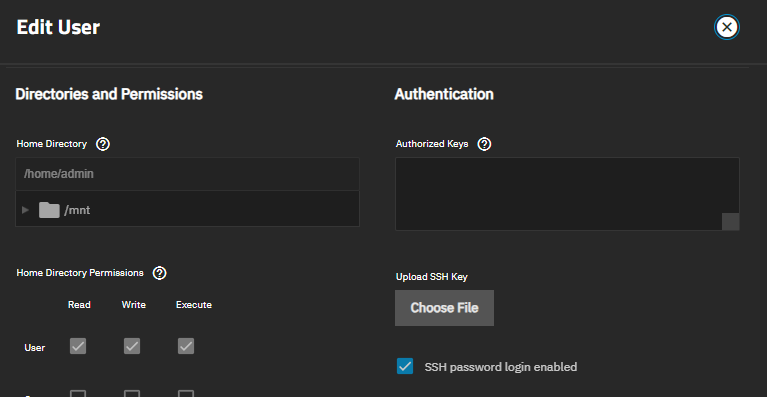 SSHEditUserAuthenticationSettings