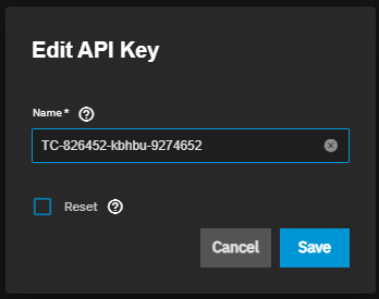 Edit API Key