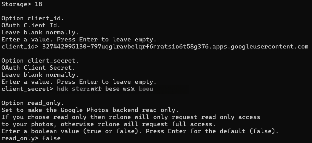 GooglePhotosAPIrcloneConfig2