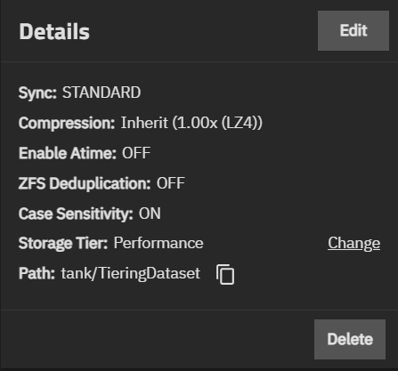 Dataset Details Tiering Dataset Details Tiering