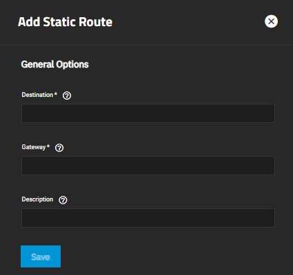 Add Static Routes