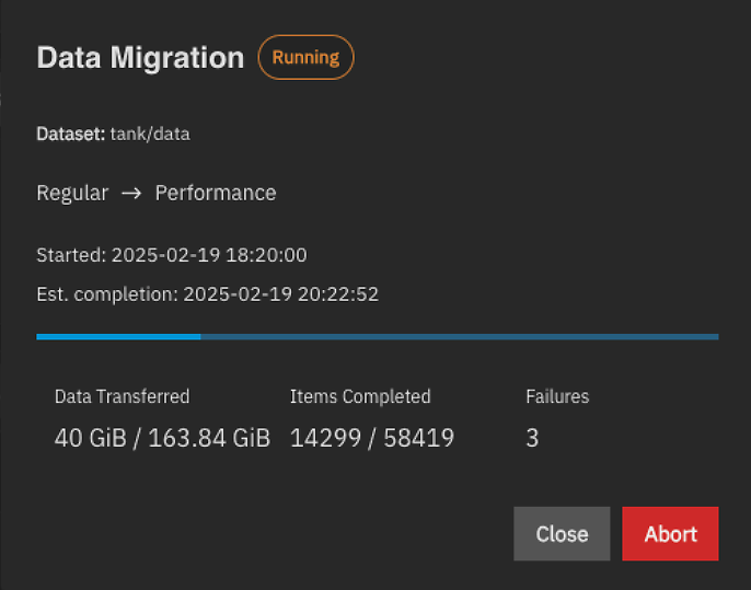 Tier Migration In Progress Tier Migration In Progress
