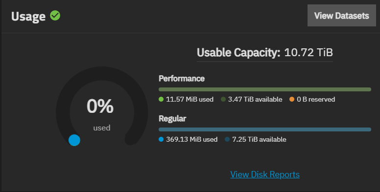 Storage Dashboard Tiering Usage Storage Dashboard Tiering Usage