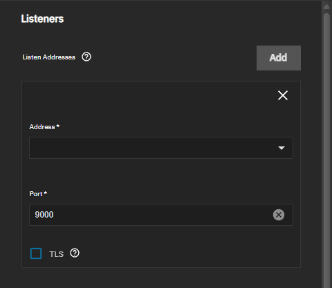 S3 Listen Address Settings S3 Listen Address Settings