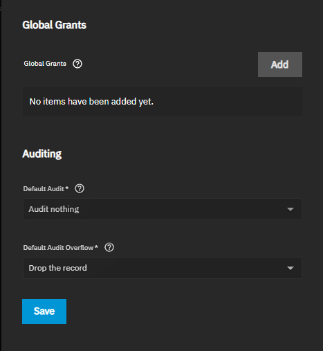S3 Global Grants and Auditing Settings S3 Global Grants and Auditing Settings