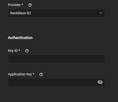 CloudCredentialsBackBlazeB2Authentication