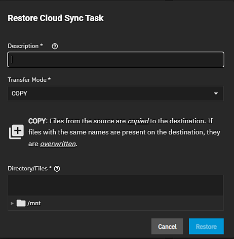 RestoreCloudSyncTaskWindow