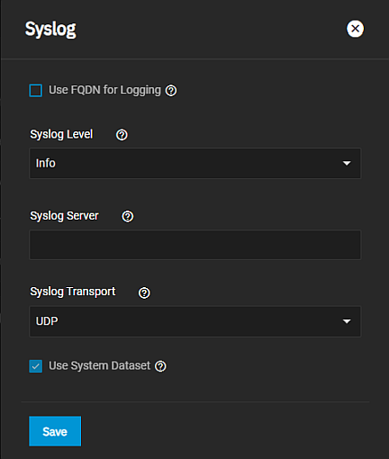 SyslogConfigScreen