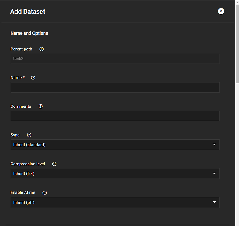 Name and Options