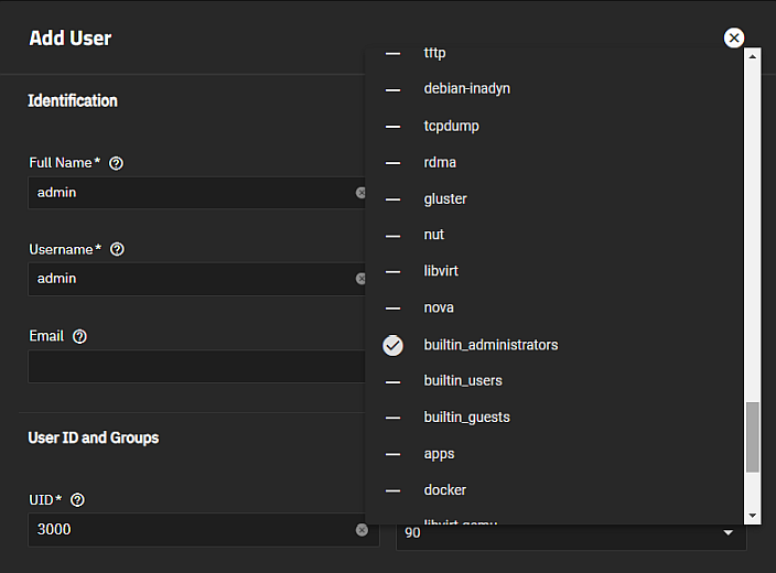 Add Admin User to builtin_administrators