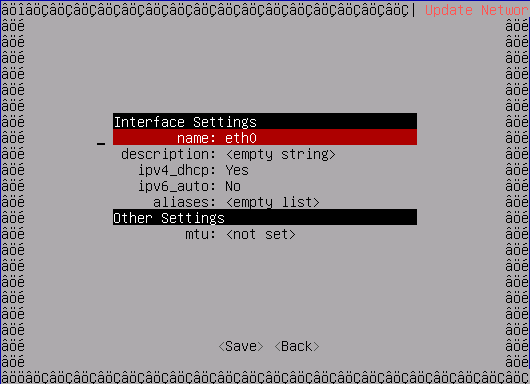 TrueNAS SCALE Console Setup Menu Edit Interface Settings