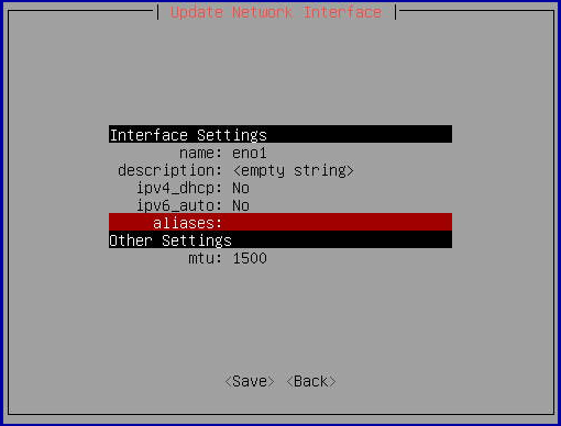 Select Primary Network Interface