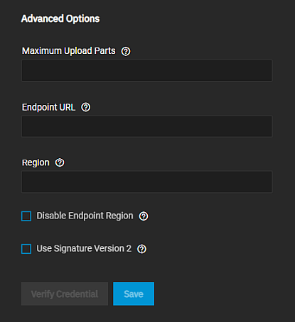 CloudCredentialsAmzon3AdvancedAuthSettings