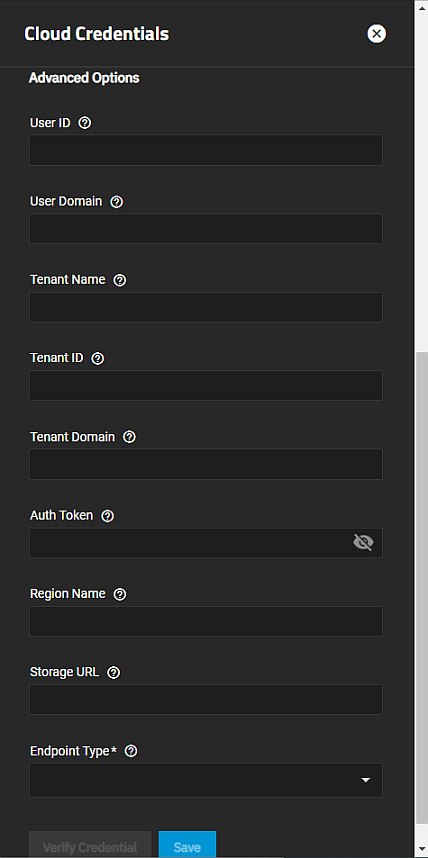 CloudCredentialsOpenStackAuthAdvancedV3