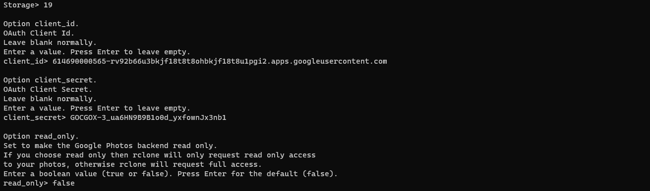 GooglePhotosAPIrcloneConfig2