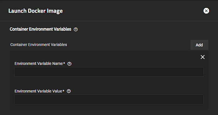 LaunchDockerImageAddContainerEnvironmentVariables