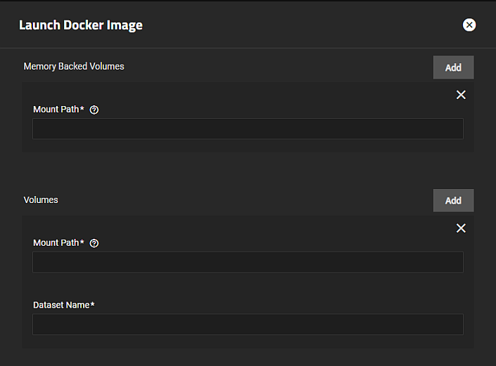 LaunchDockerImageStorageAddVolumes