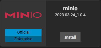 MinIO Enterprise Train Application Widget