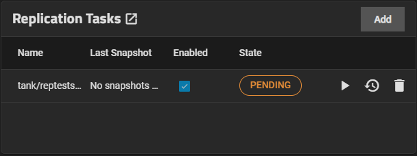 Replication Task in Pending State