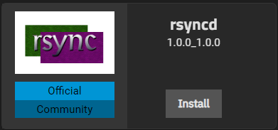 Rsyncd Application Widget