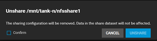 Sharing NFS Delete