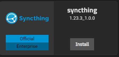 Syncthing Application Widget