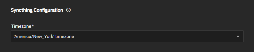 Syncthing Timezone