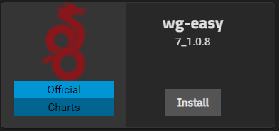 WG-Easy Application Widget