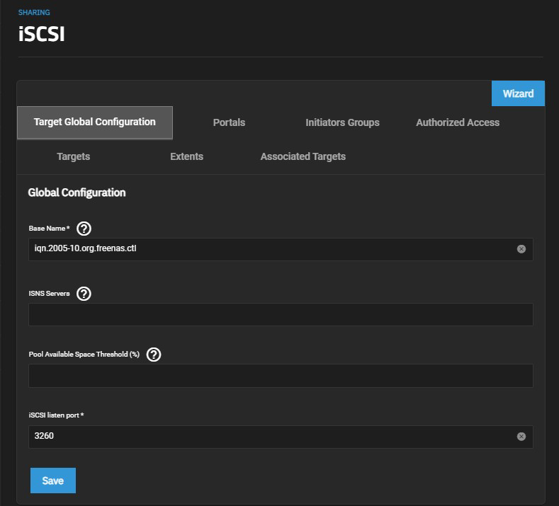 iSCSIManualTargetGlobalConfig