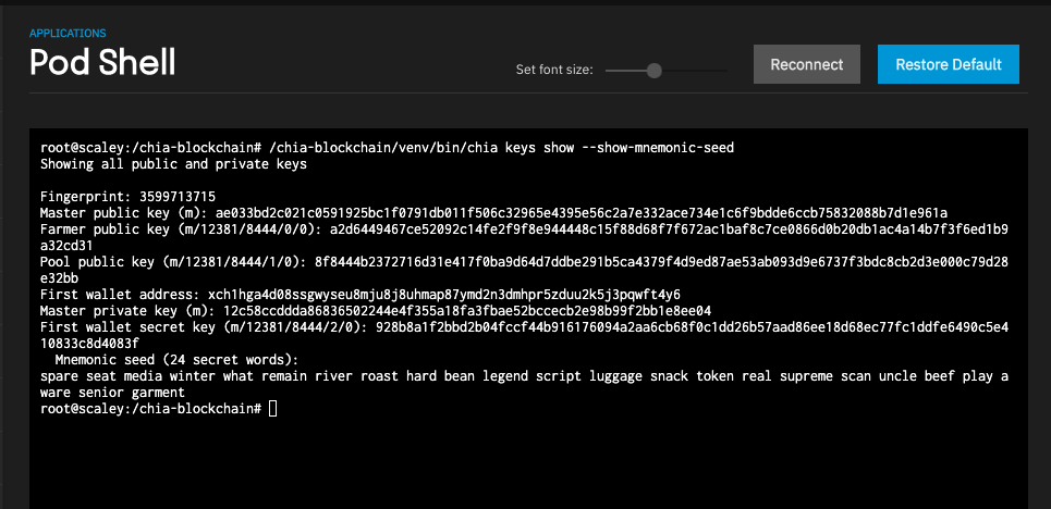 chiaMnemonicSeed
