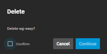 Delete Application Dialog
