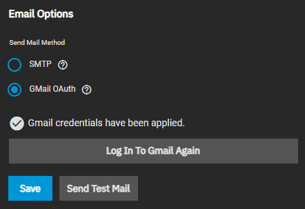 Gmail Credentials Applied